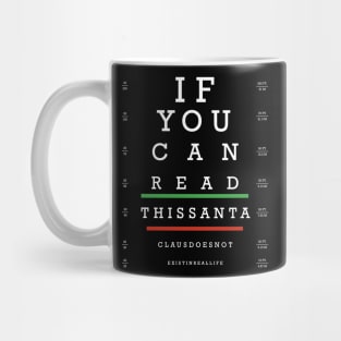 Snellen Chart Santa Claus Mug